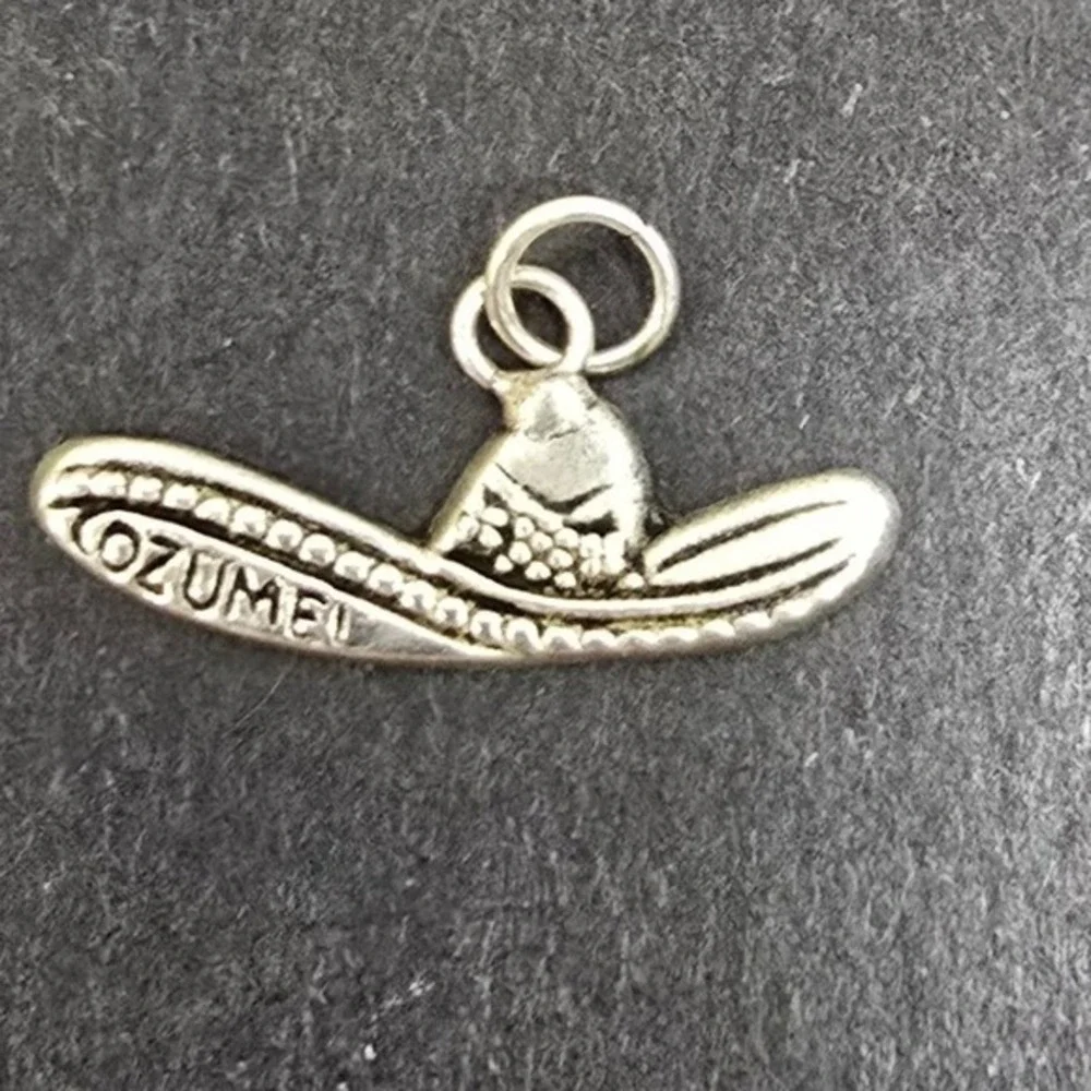 Sombrero‎ Charm Cozumel Mexico Souvenir OS Silver EXCELLENT Vintage Hat